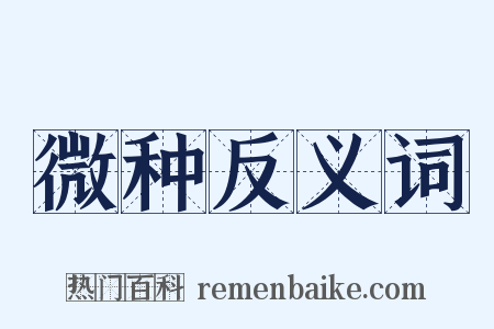 微种反义词是什么意思的图片